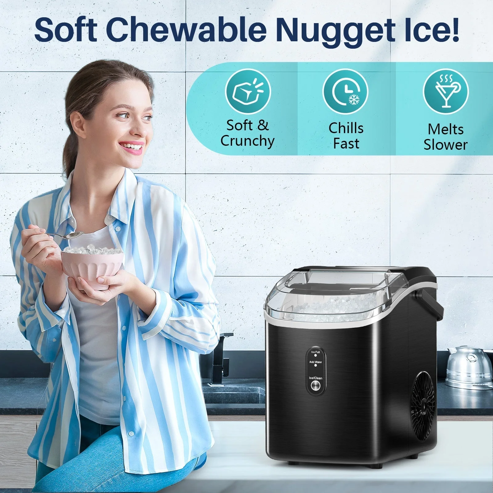 Nugget Sonic Ice Maker Stainless Steel Z5815SNH