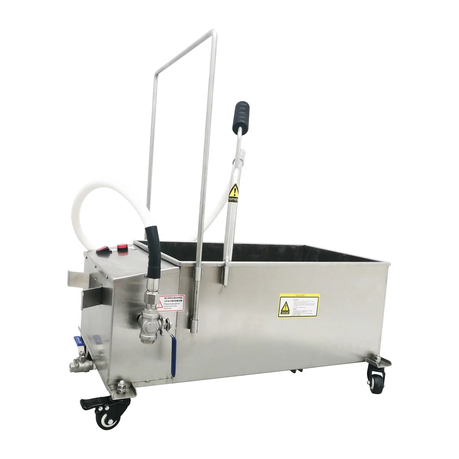 INTBUYING 58L Electric Fryer Oil Filter Oil Filtration System Stainless Steel