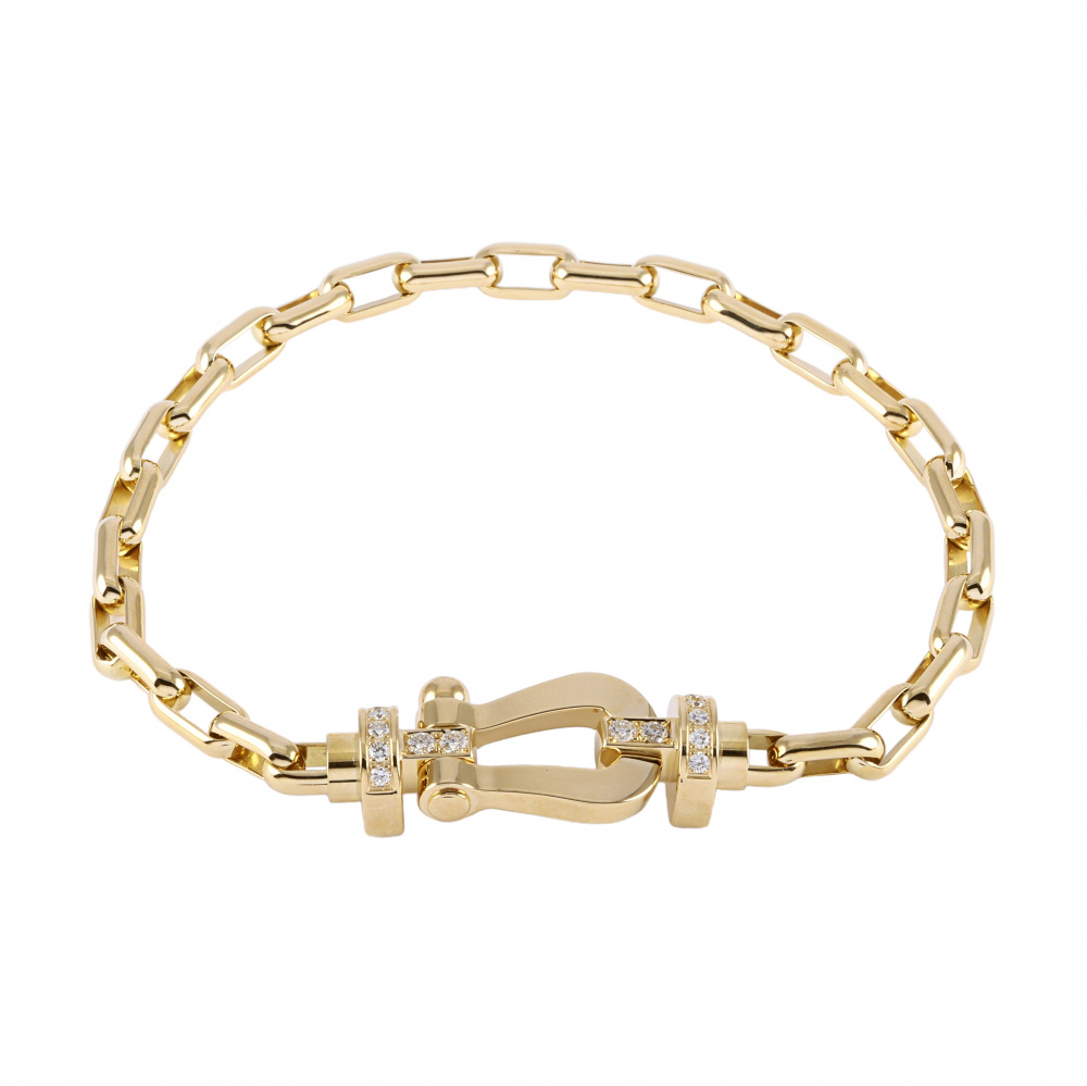 FRED Force 10 Half Bracelet 18K Yellow Gold Diamond 0B0028-6B0351
