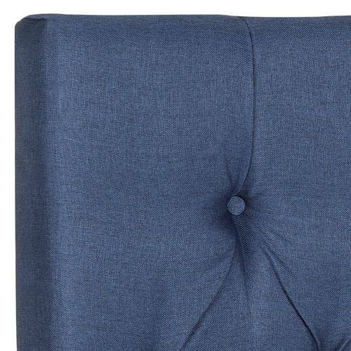 Safavieh Axel Grey Linen Tufted Queen Headboard