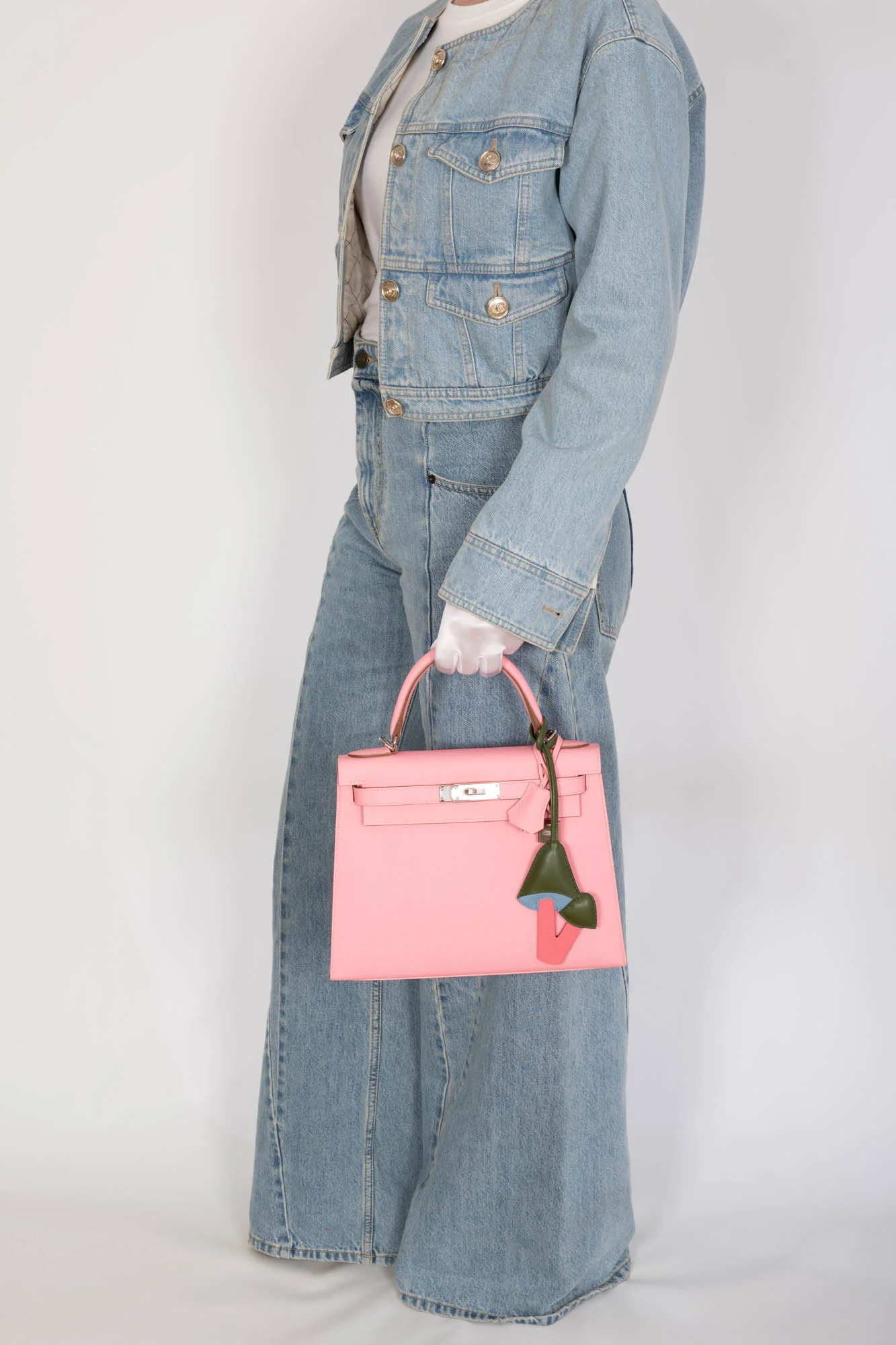 Hermès Kelly 28 Sellier Rose Confetti Epsom Palladium Hardware
