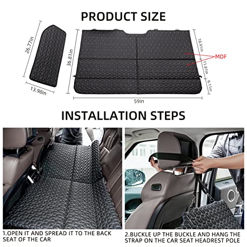 Inflatable Truck Bed Air Mattress, Back Seat Extender for F150/RAM 1500/Silverado