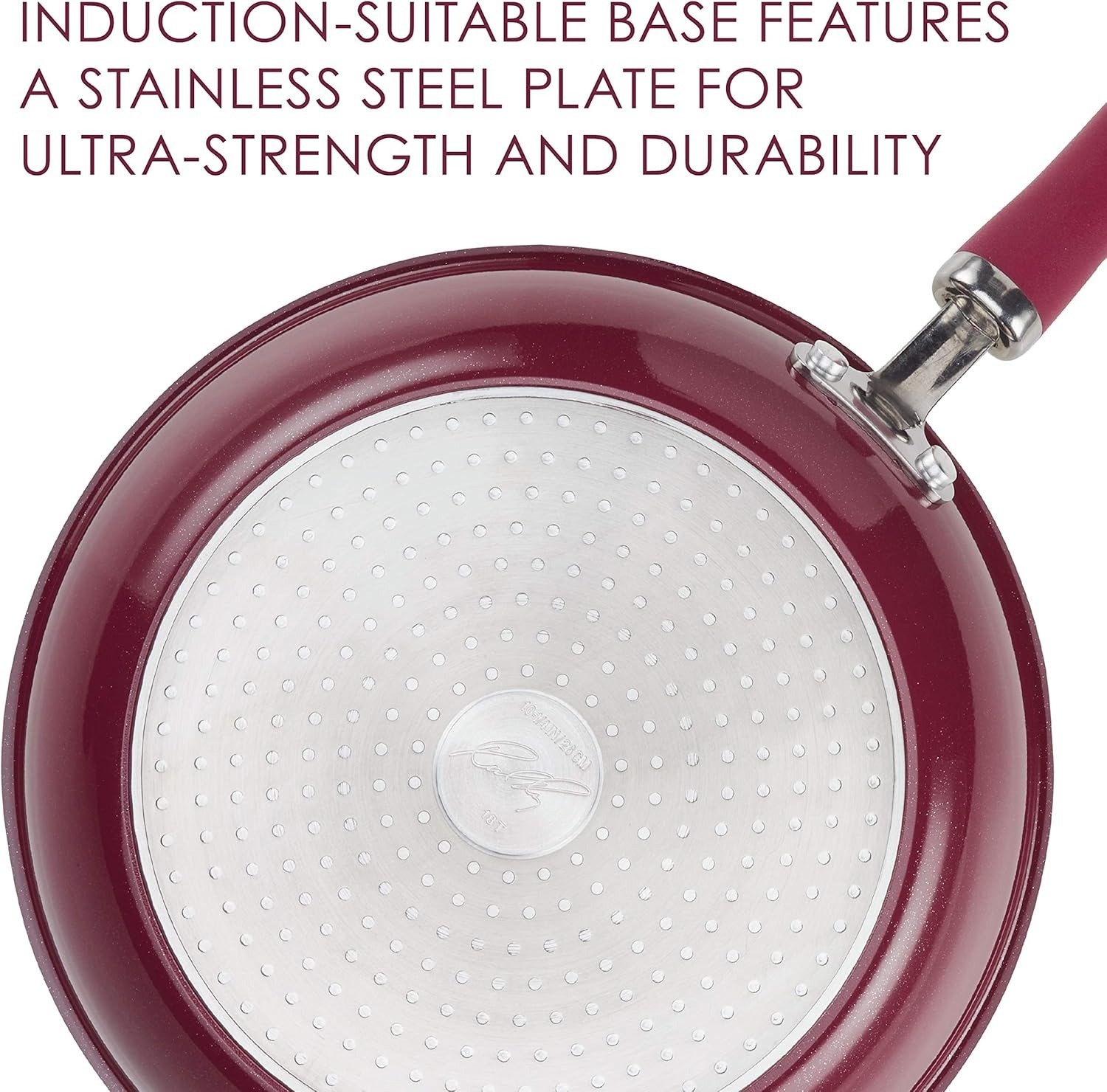 13-Piece Nonstick Cookware Set Induction Compatible Burgundy Shimmer Oven Safe 400°F