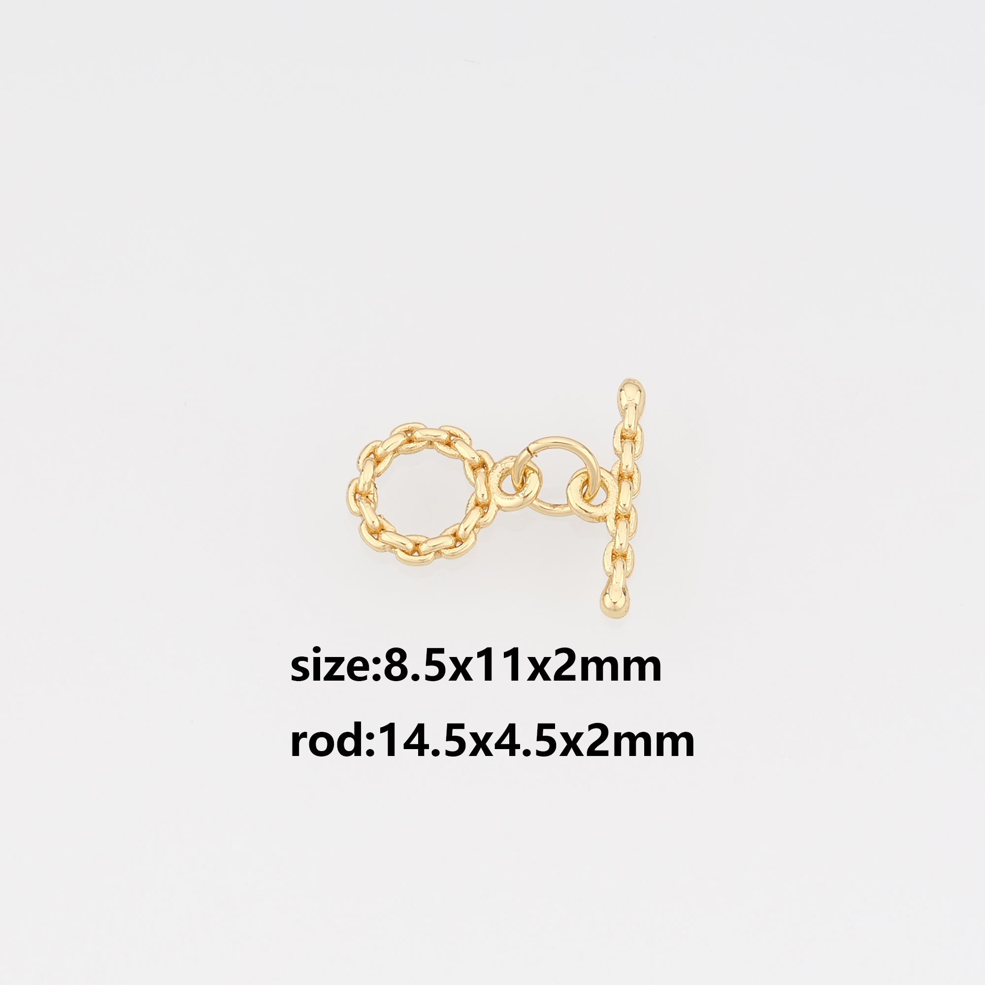 18K Gold Filled Round OT Clasp,OT Toggle Buckle Bracelet Necklace for DIY Jewelry Finding Necklace Bracelet