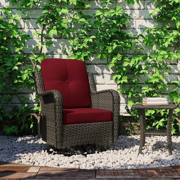Patio Rattan Chairs Swivel Rocker