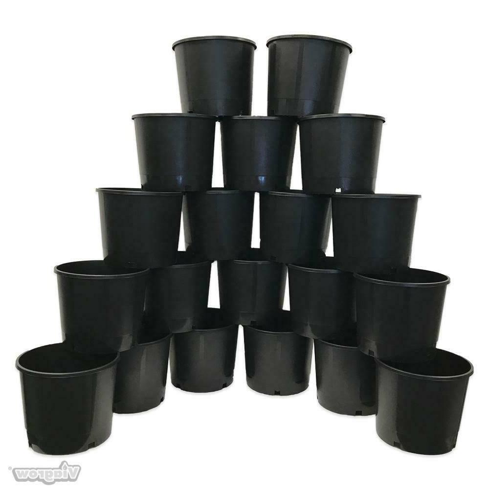 2026 3 Gallon Nursery Pot Planter Duty Hydroponic Black Plastic 20 Pack