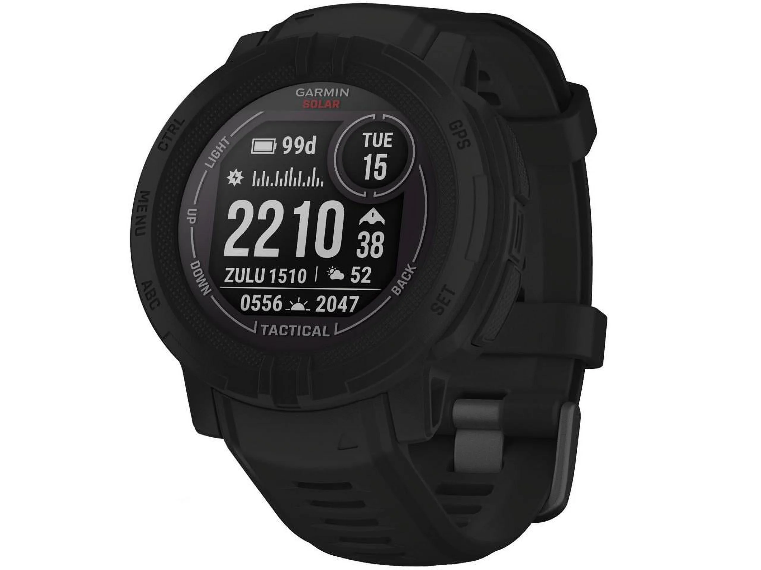 Garmin Instinct 2 Solar Tactical Edition 45mm Rugged GPS Smartwatch, Black