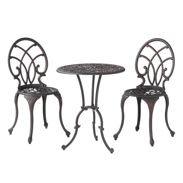 Charleston Aluminum Copper Bistro Set by Christopher Knight Home