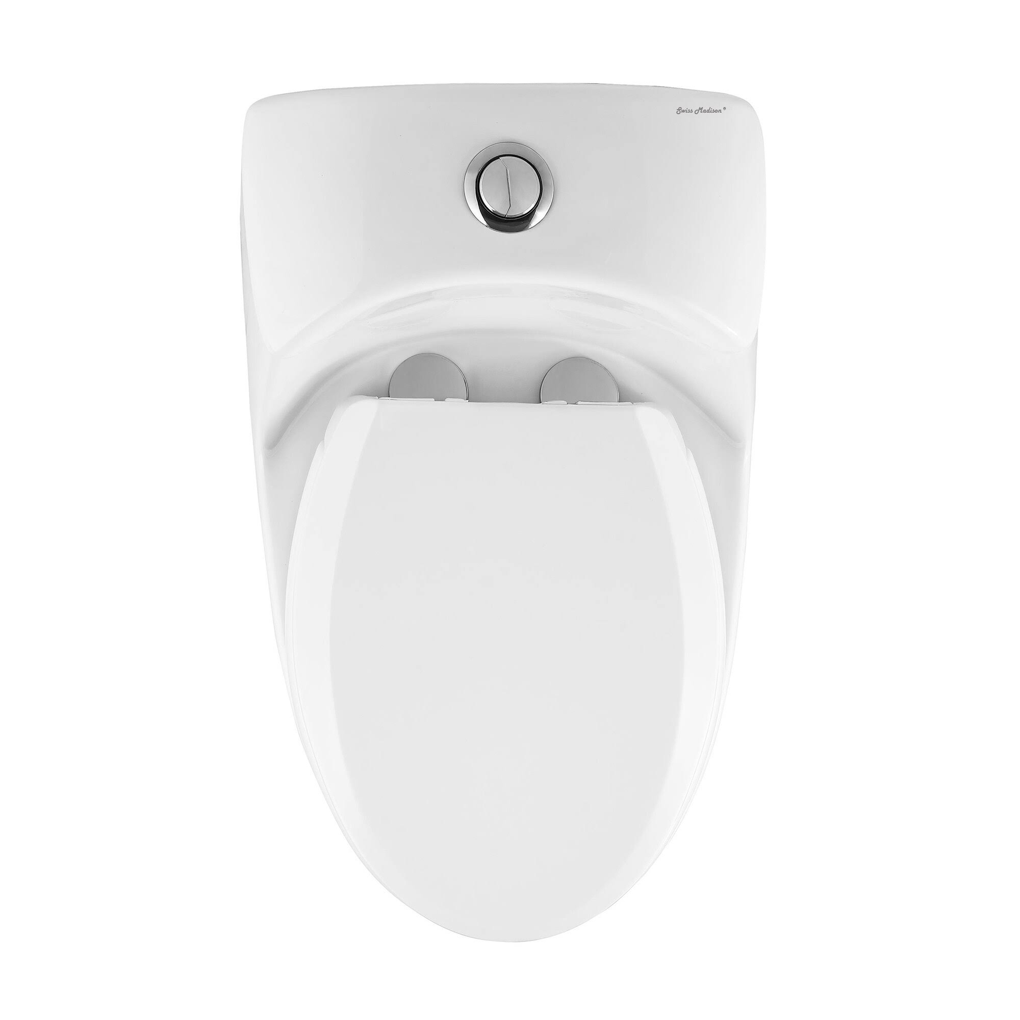 Swiss Madison SM-1T803 Chateau Dual Flush Elongated One-Piece ToilettSeat, White