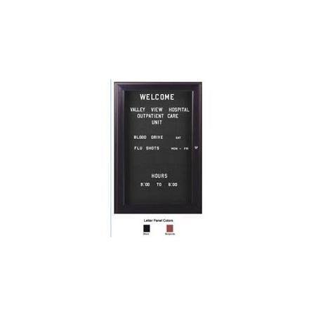 Ghent Pb13630bx-bk 36 in. x 30 in. 1-Door Bronze Aluminum Frame Enclosed Letterboard - Black Vinyl
