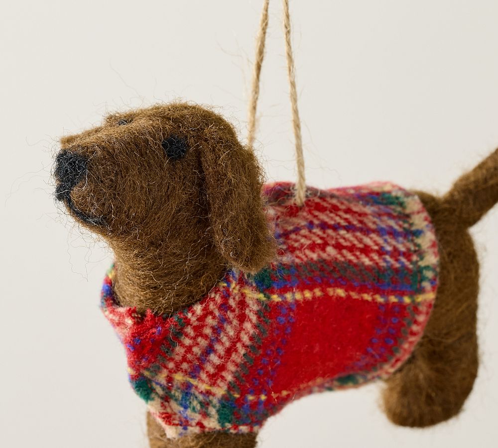 Felt Dog In Sweater Ornament  sgtnighsdesigns
