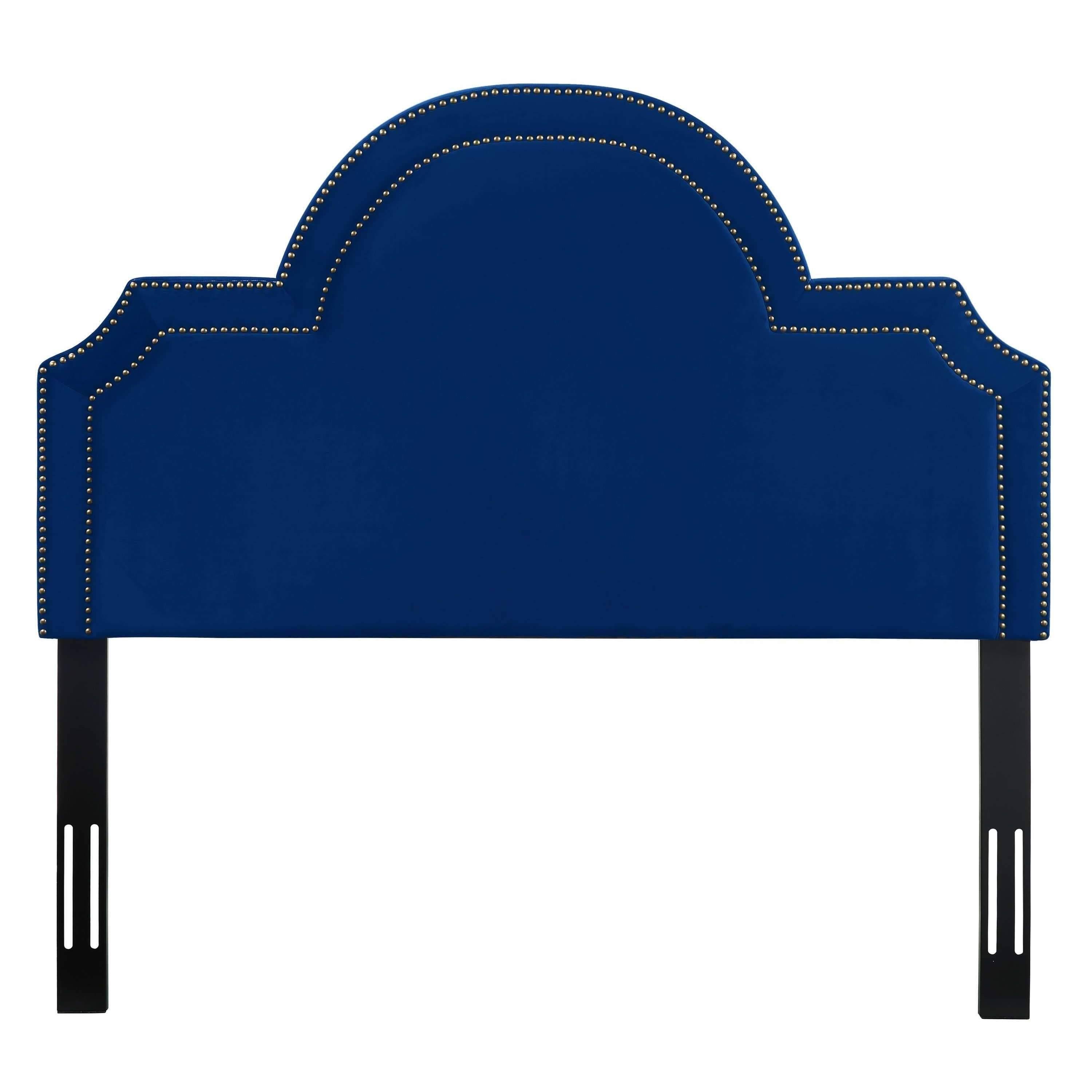TOV Furniture Laylah King Headboard Navy Velvet
