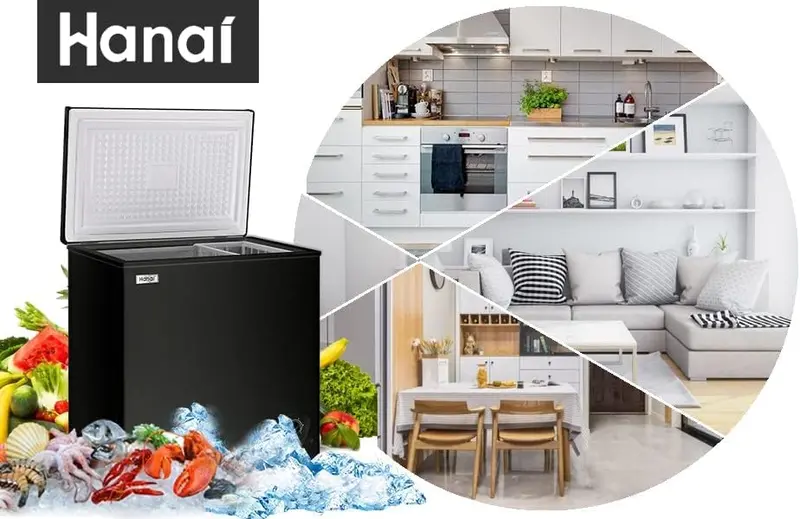 WANAI 5.0 Cu Ft Compact Chest Freezer – Top-Opening Design with Adjustable Thermostat & Energy Efficiency