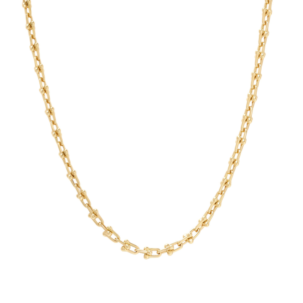 Tiffany & Co. Hardware Microlink Necklace 18K Yellow Gold 73584493