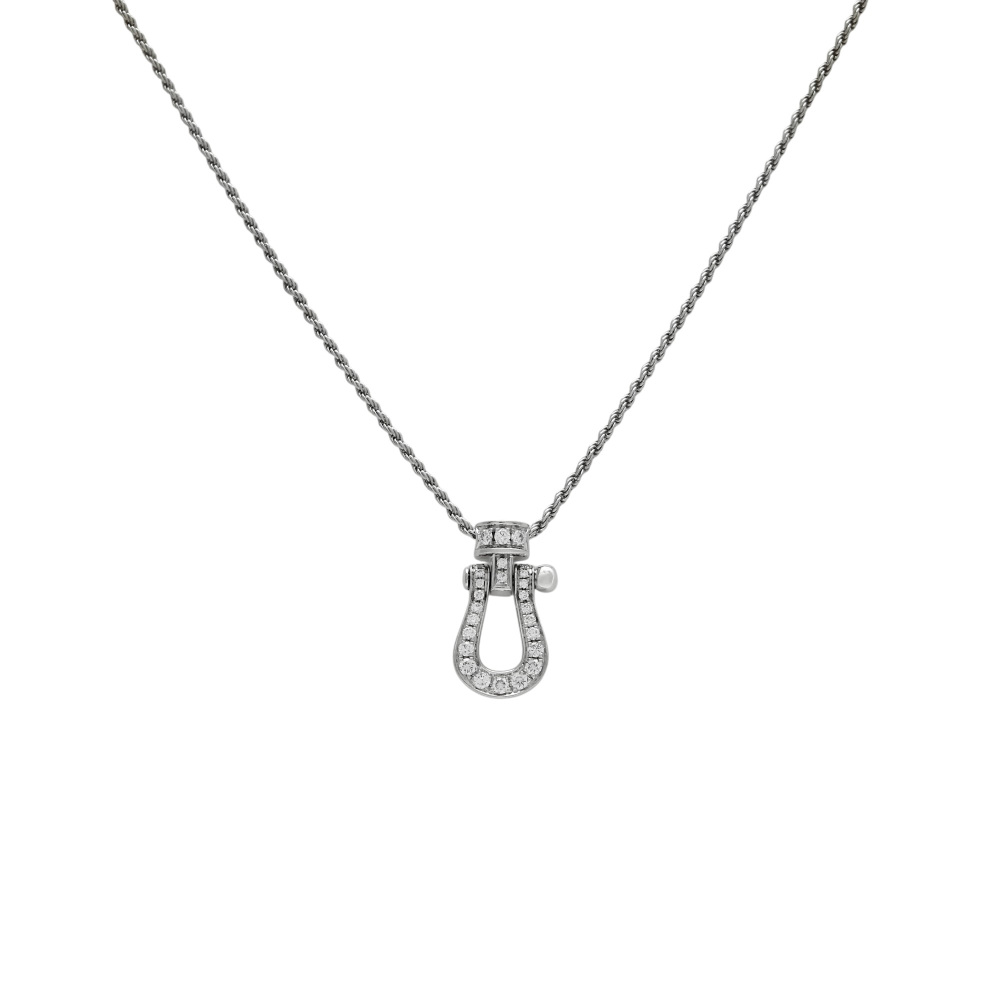 FRED Force 10 Necklace 18K White Gold Diamond 3B0203