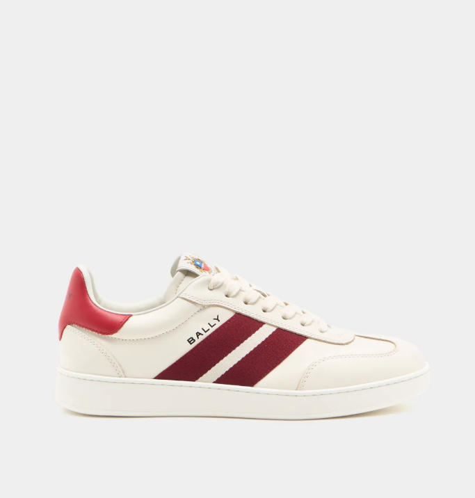 BALLY Retro Crest Sneaker in Ivory Leather
