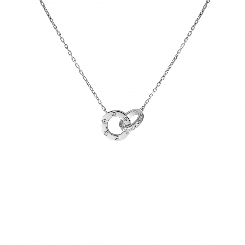 Cartier Love Necklace 18K White Gold Diamond B7216300