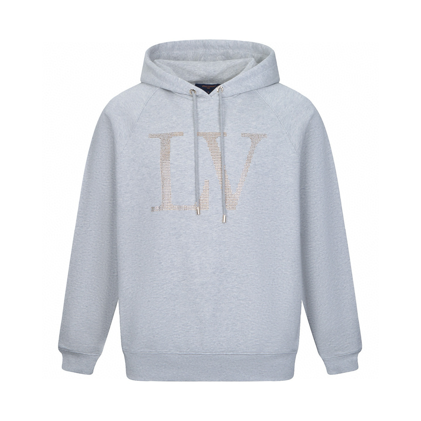 LV rhinestone lettering hooded sweatshirt - cnluxepick