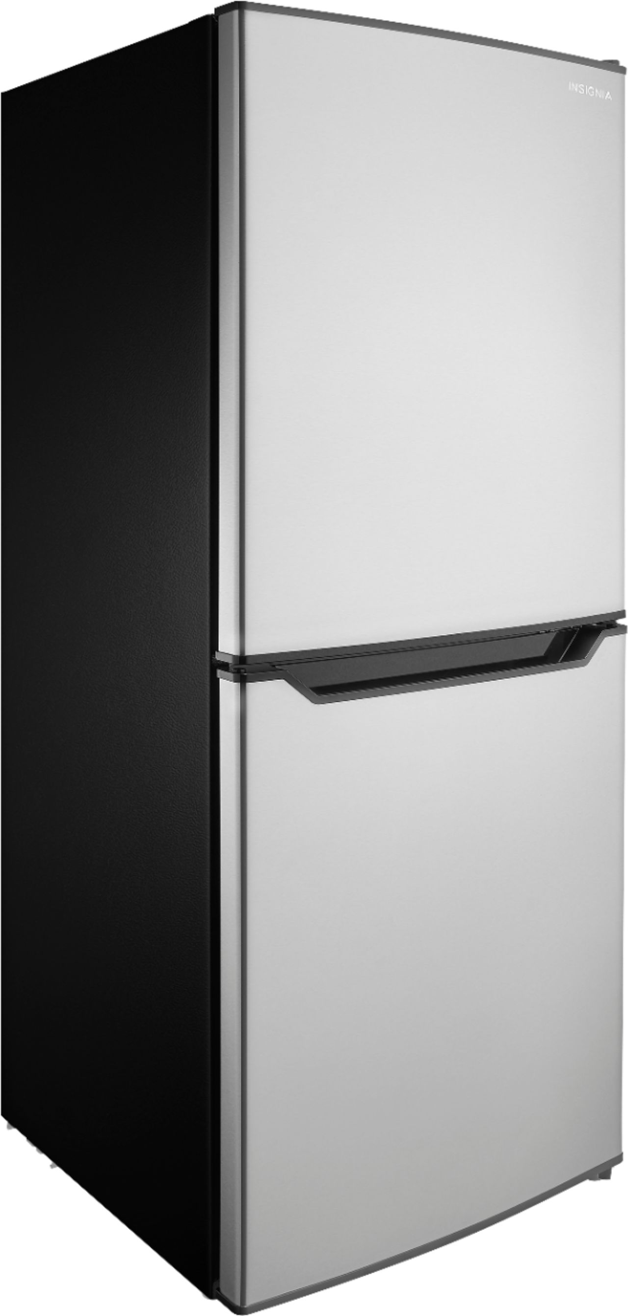 Insignia™ - 4.9 Cu. Ft. Mini Fridge with Bottom Freezer and ENERGY STAR Certification - Stainless Steel