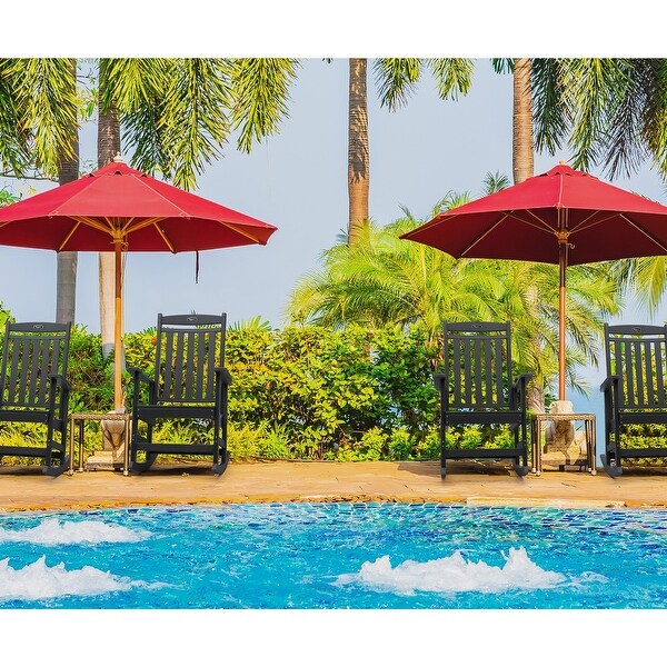 Vrakae All Weather Outdoor High Back Rocking Chair Set of 4