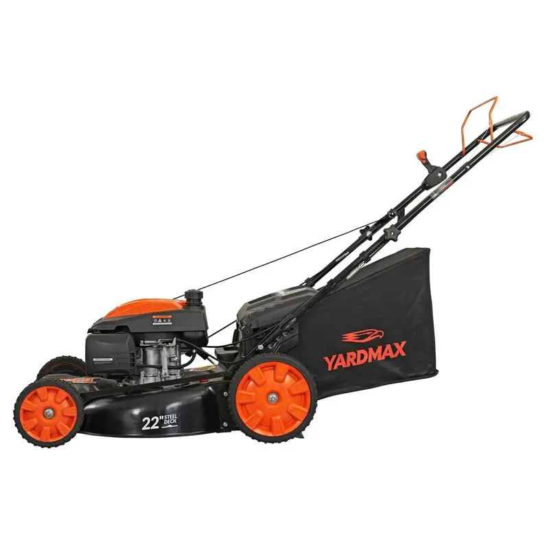 YG2860 Gas Lawn Mower – 22″ Self-Propelled, 201cc CVT Drive, High-Wheel 3-in-1 Functionality