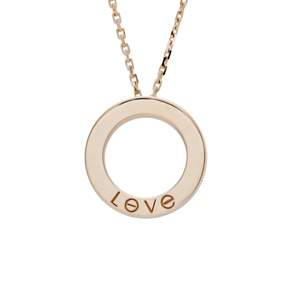 Cartier Love Pavé Setting Necklace 18K Rose Gold Diamond B7224527
