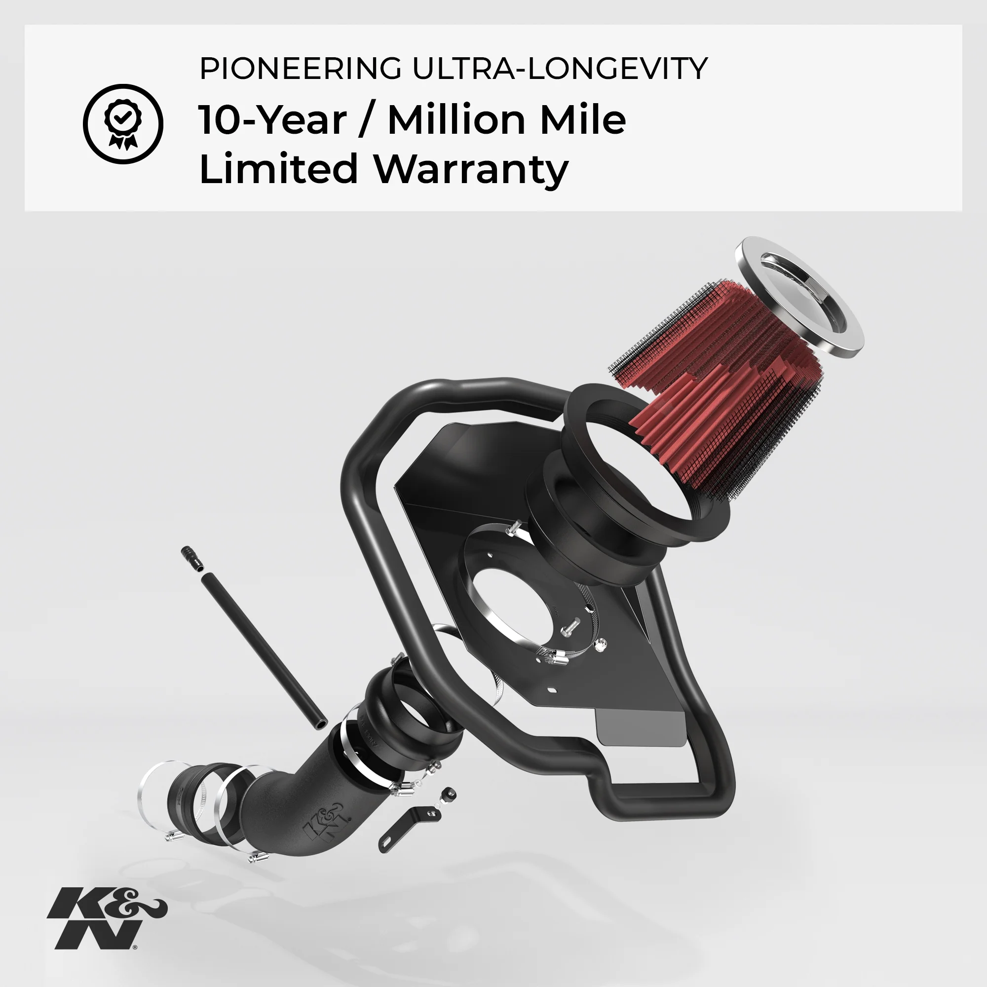 K&N Cold Air Intake Kit: High Performance, Guaranteed to Increase HorsepowerFits 2014-2015 Infiniti Q50, 3.7L V6, 69-7083TS
