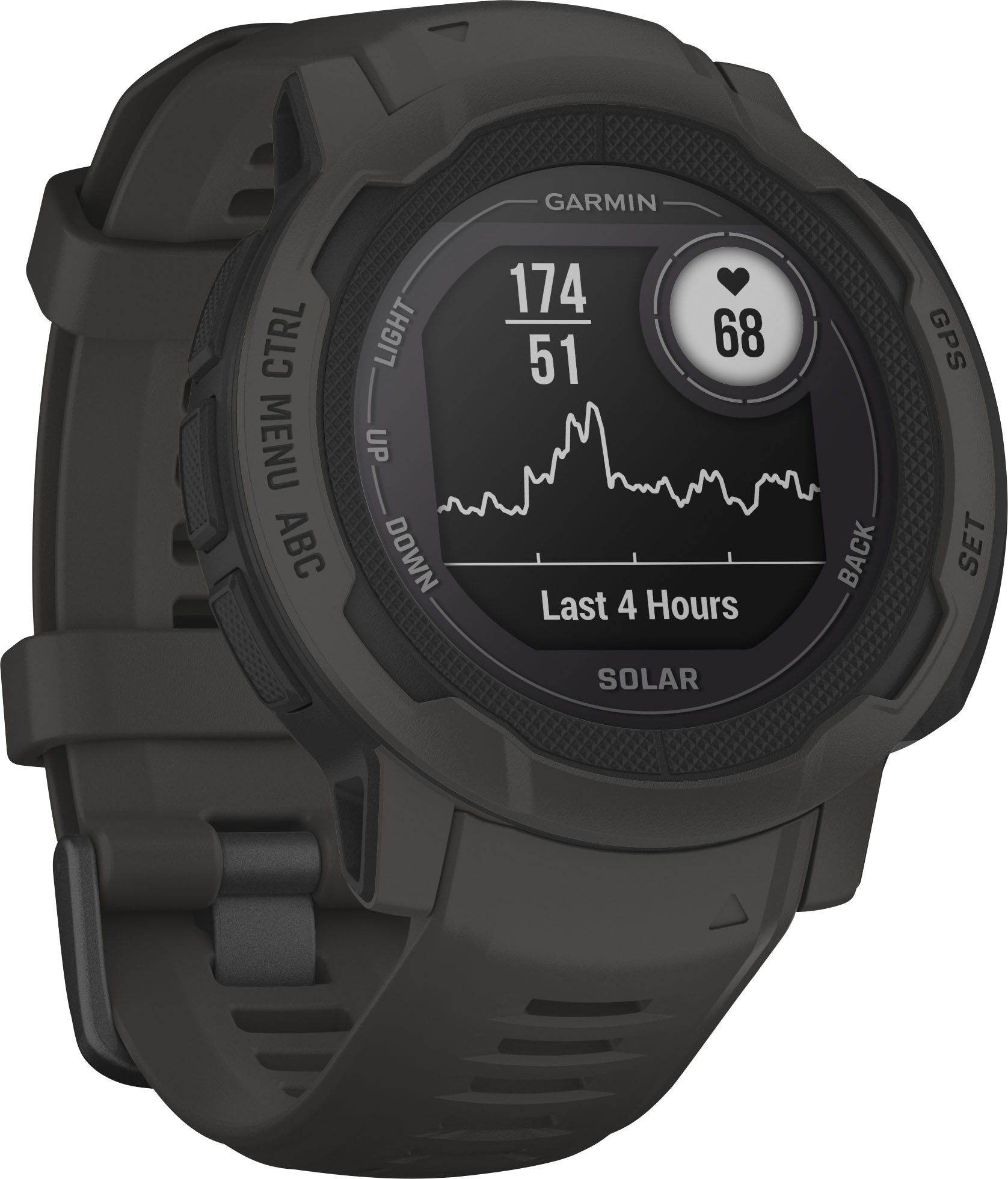 Garmin - Instinct 2 Solar 45 mm Smartwatch Fiber-reinforced Polymer - Graphite