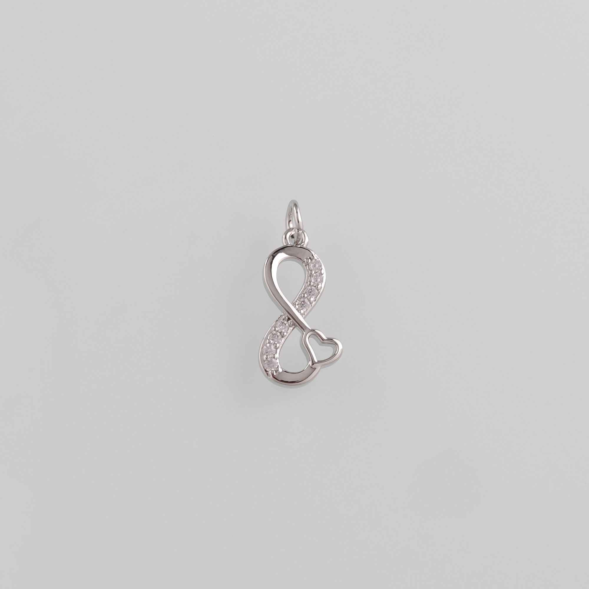 18K Gold Filled Infinity Pendant,CZ Micro Pave Infinity Charm Earrings Necklace for DIY Jewelry Making Supply