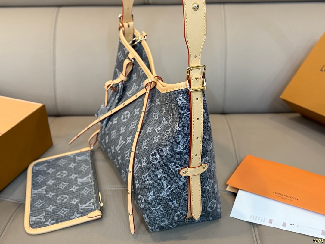LV Carryall Denim Tote Bag - cnluxepick