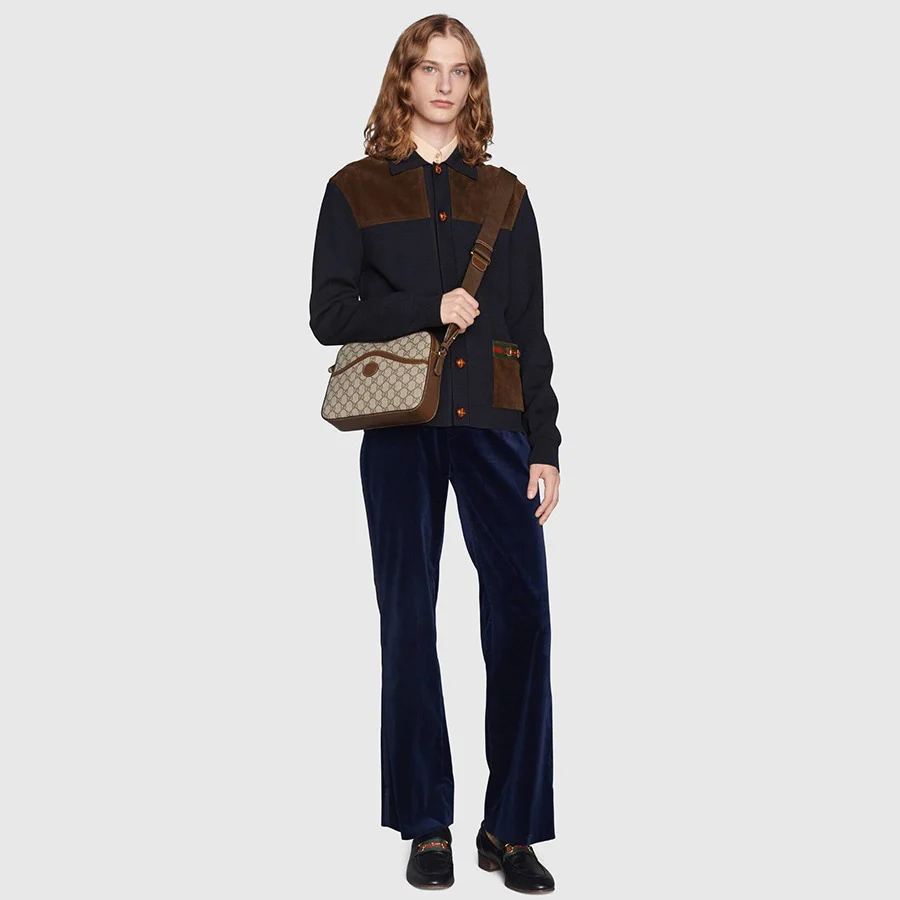 Gucci GG Supreme Crossbody Shoulder Bag – Beige
