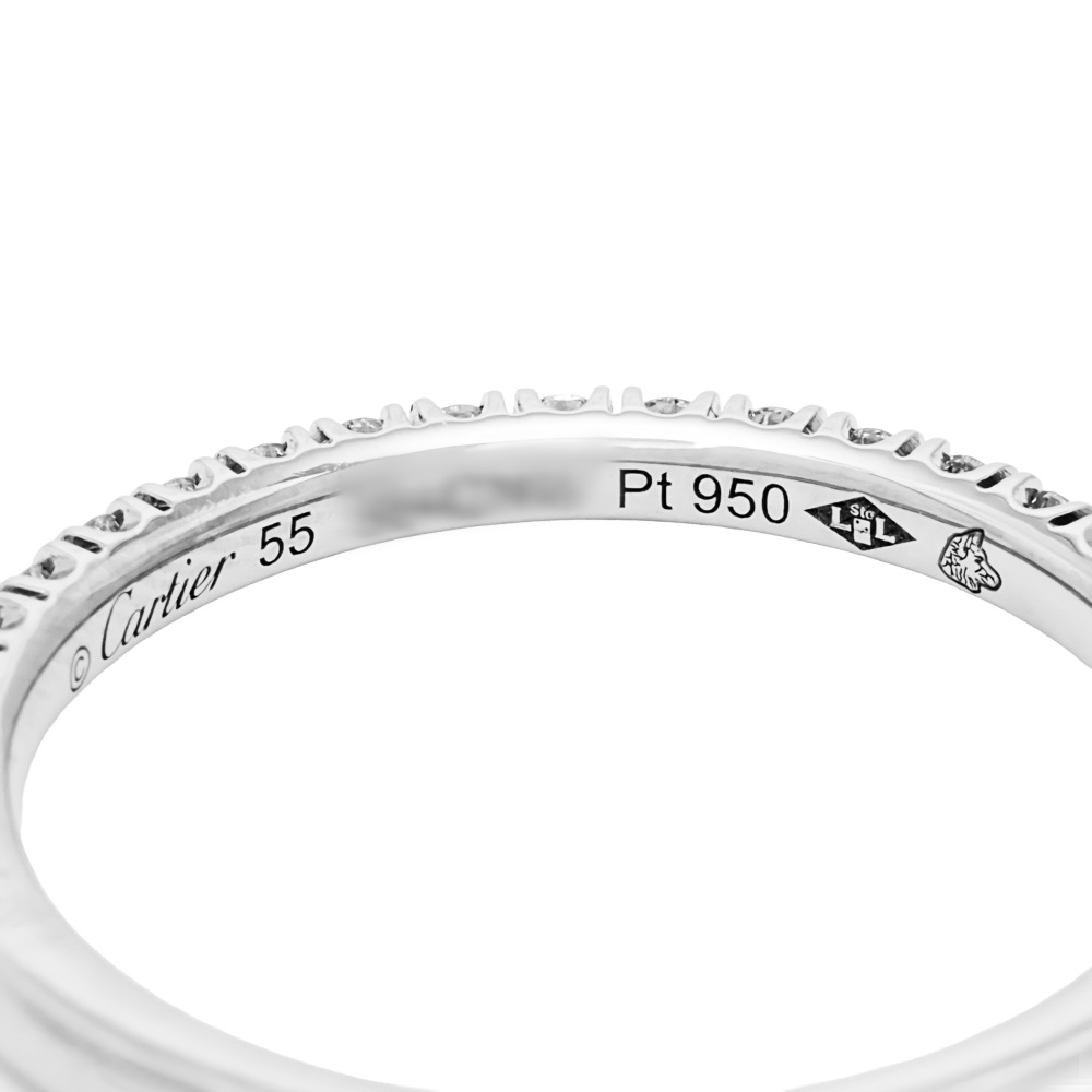 Cartier Ethancel Do Wedding Rings Semi-pave Setting Platinum Diamond B4221900