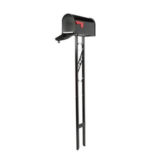 Architectural Mailboxes Mailbox To Go Black Medium Steel All-In-One Mailbox and Post Combo MC11KITBAM
