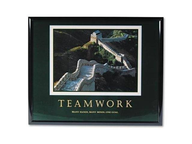 Advantus Teamwork/Great Wall of China Framed Motivational Print