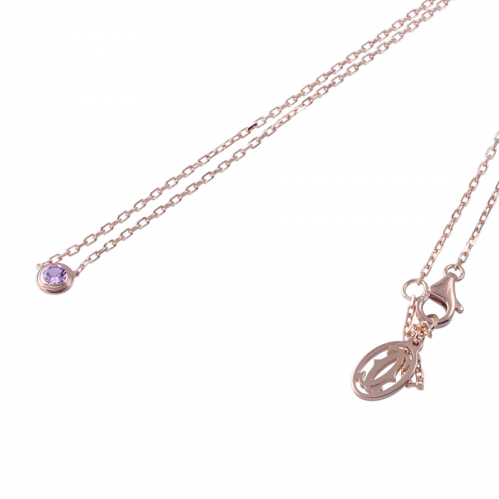 Cartier Damour (diamant Leger) Safir Leger Necklace 18K Rose Gold Sapphire B7218400