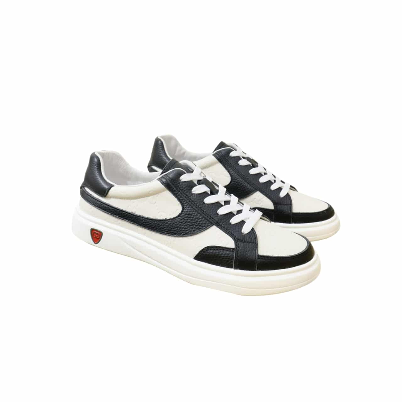Gucci Gg Men’S Sneakers Leather Black And White