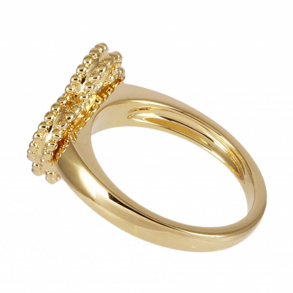 Van Cleef & Arpels Vintage Alhambra Ring 18K Yellow Gold Diamond VCARO26M00