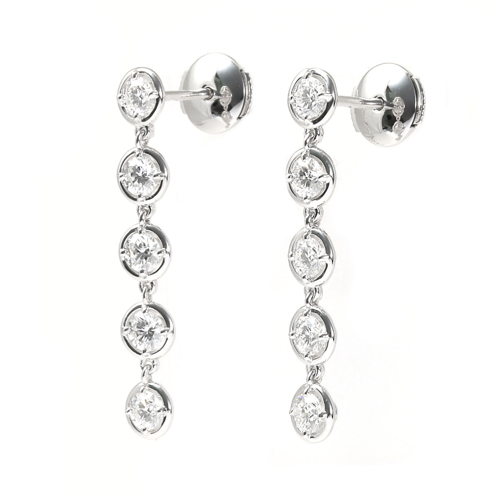 Van Cleef & Arpels Palmil Earrings 18K White Gold Diamond VCARO3R800