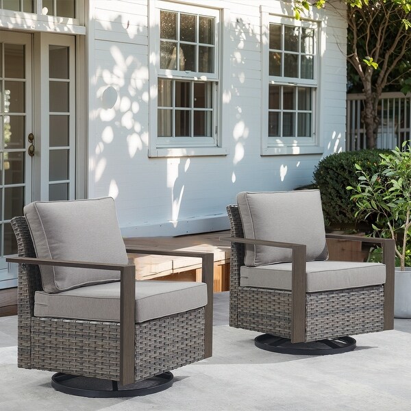 Patio Wicker Rocking Glider Chair