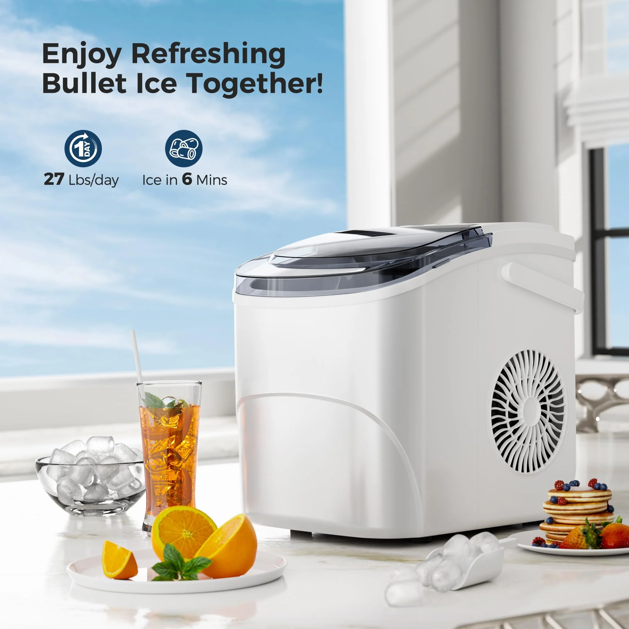 Kismile Ice Makers Countertop with Handle Z5812B