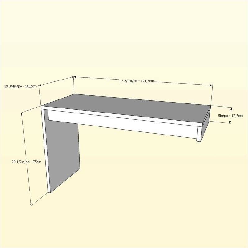 Nexera Sereni-T 3 Drawer Reversible Desk in Black and Ebony