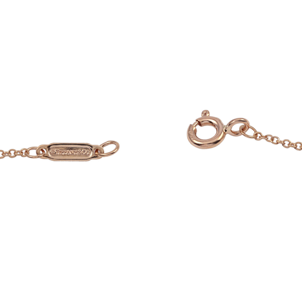 Tiffany & Co. Bow Ribbon Diamond Necklace 18K Rose Gold
