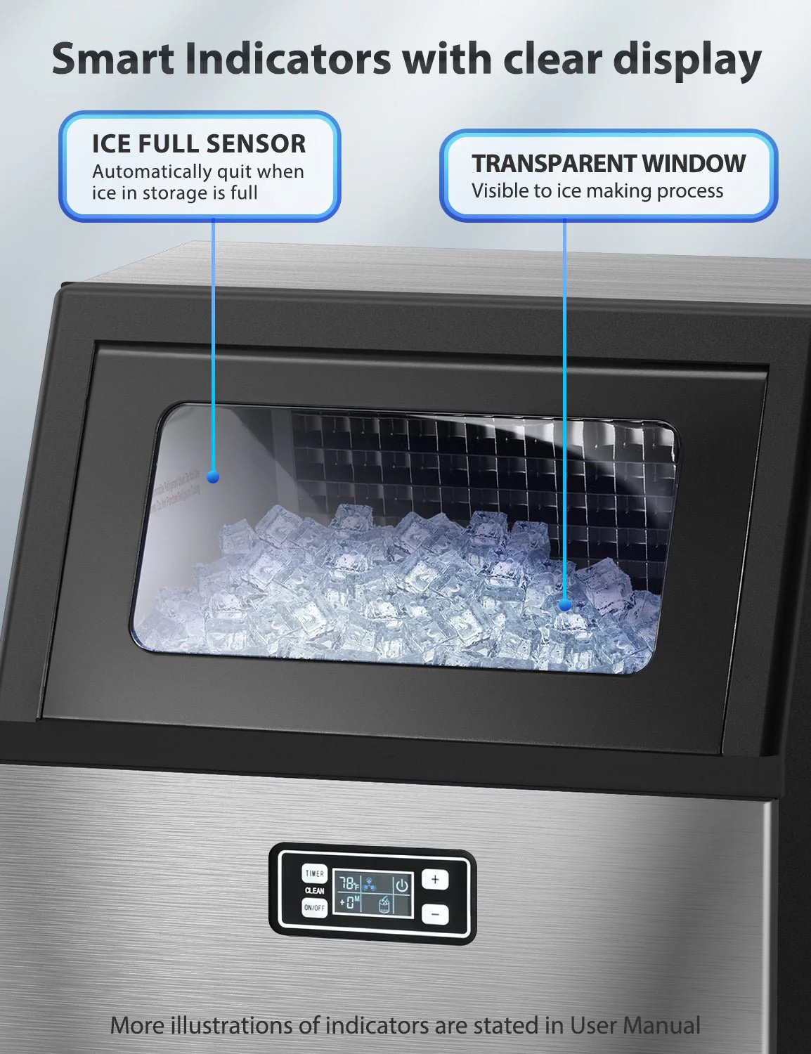 100LBS/200LBS/265LBS  Freestanding Commercial Ice Maker Z5845A