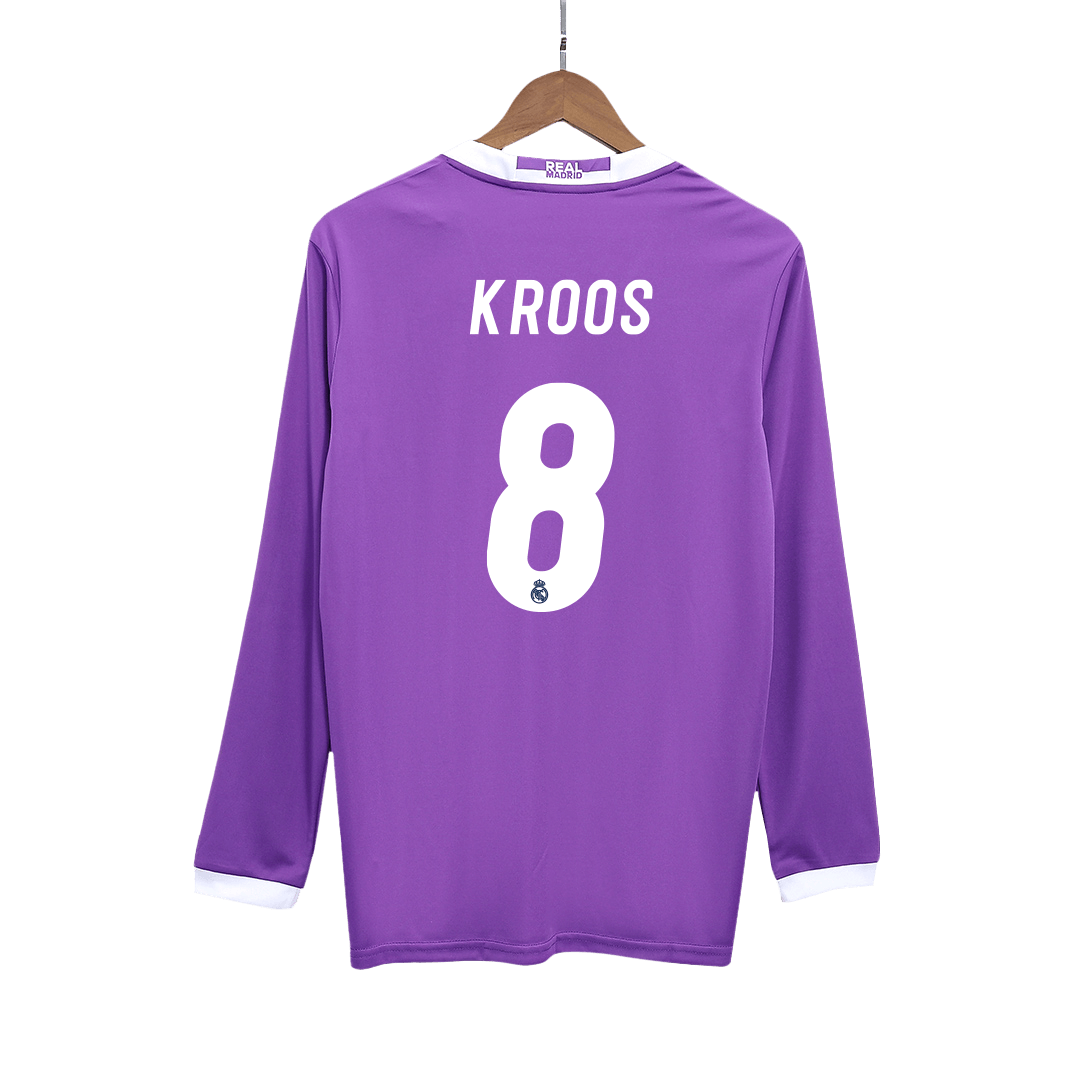 Retro Soccer Jersey KROOS #8 Real Madrid Away Long Sleeve 2016/17