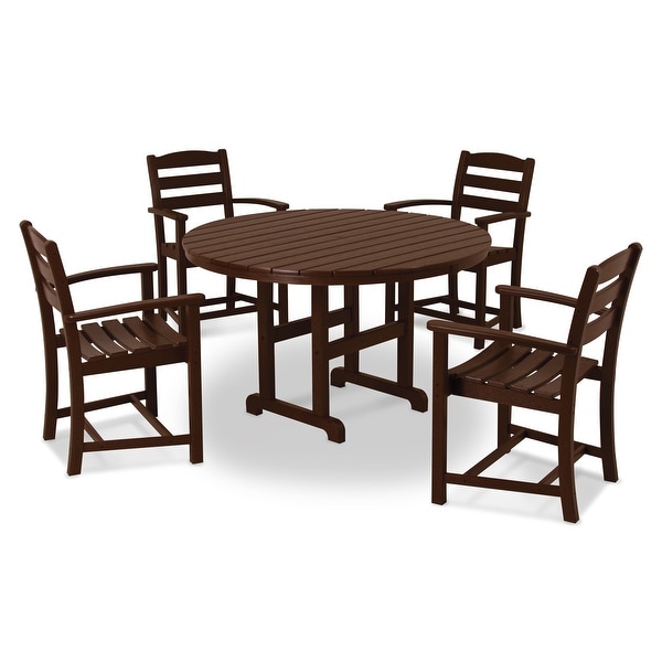 POLYWOOD La Casa Caf�� 5Piece Round Farmhouse Dining Set