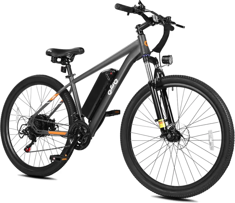 Qlife Racer Adult E-Bike – 21-Speed Mountain Bike with Lightweight Frame