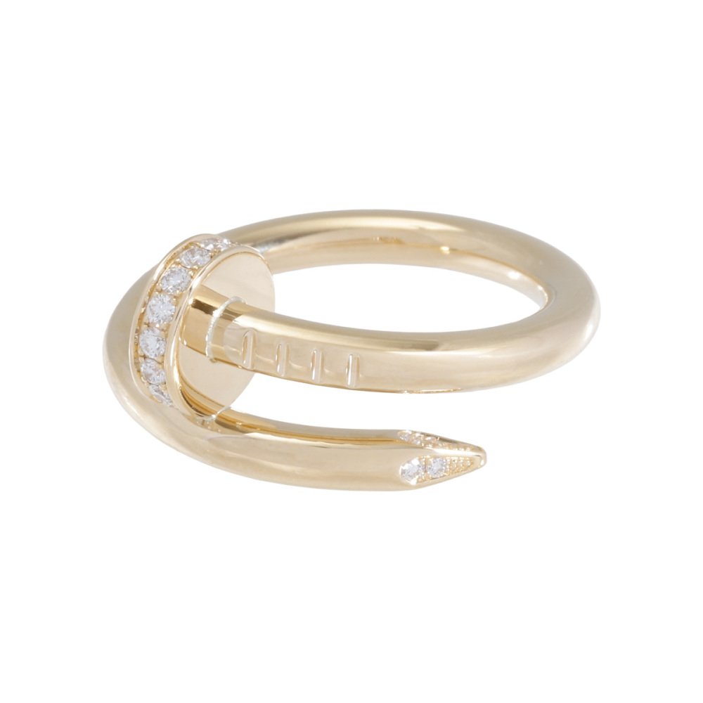 Cartier Juste un Clou Classic Model Diamond Ring 18K Yellow Gold B4216900