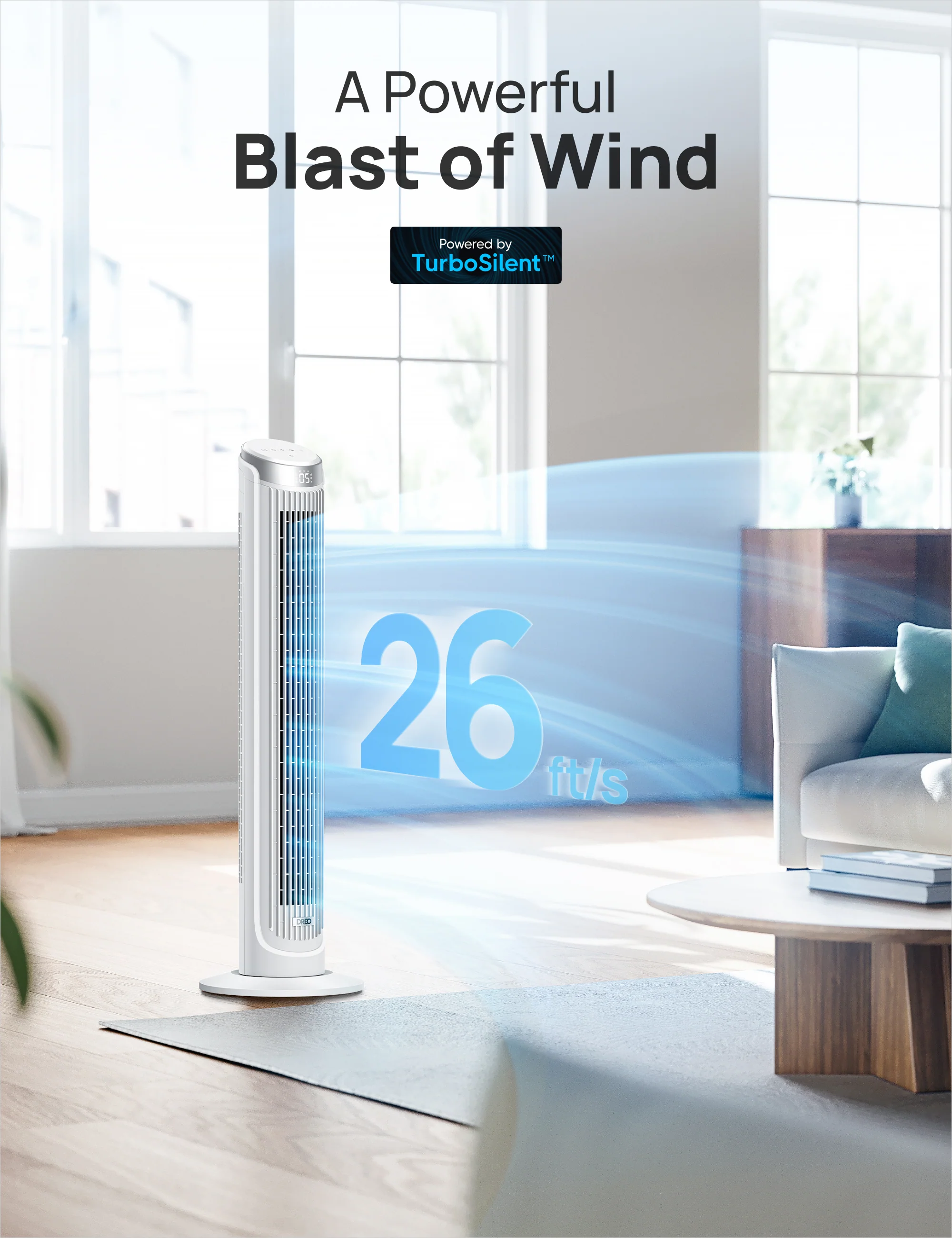 Smart Tower Fan Cruiser Pro T3S 26ft/s