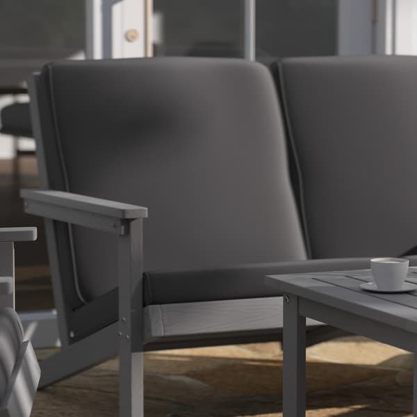 AllWeather Poly Resin Adirondack Loveseat and Cushions