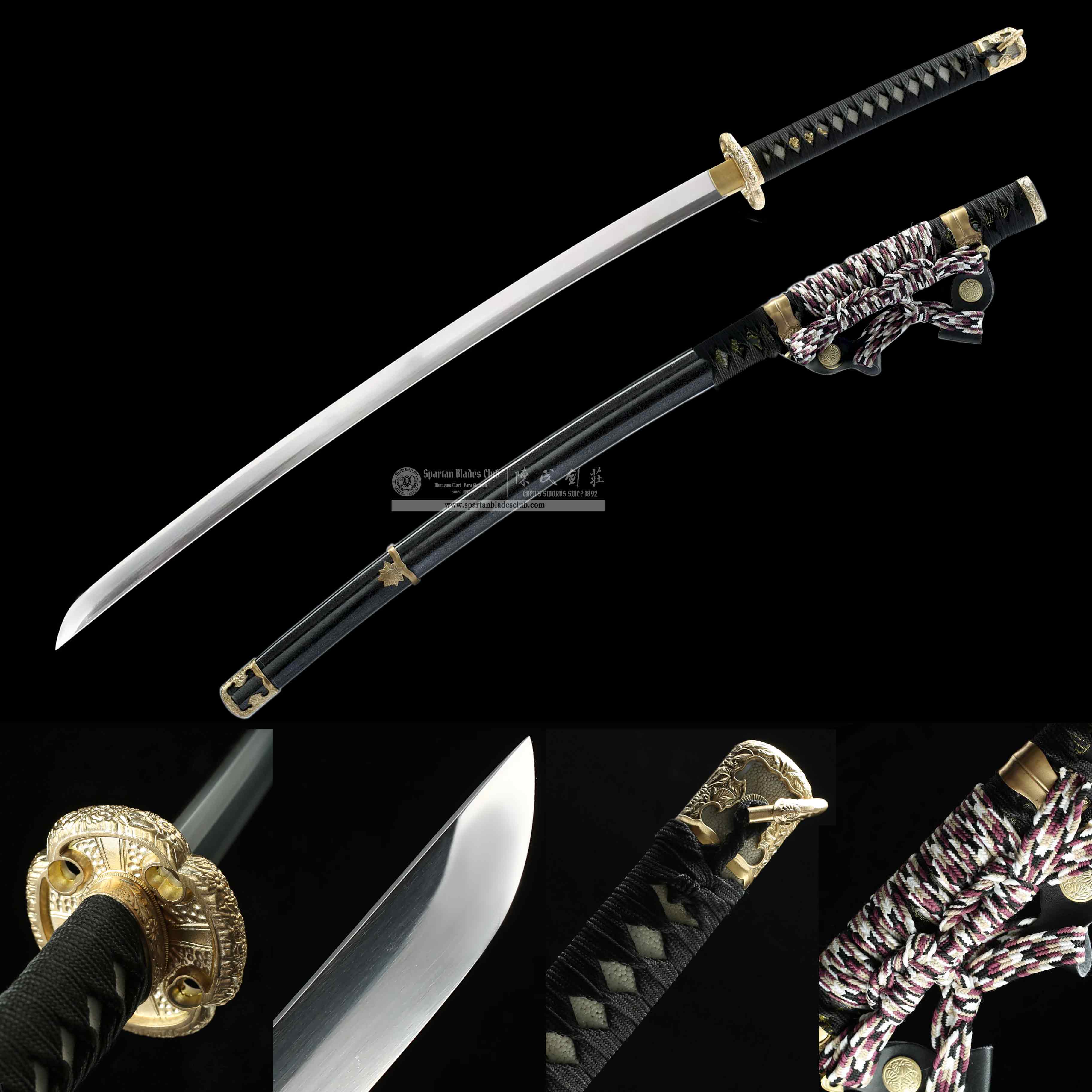 Fumo Tachi (伏魔太刀) - Exquisite T10 Steel Tachi with Brass Fittings - Battle Ready - SBC - Spartan Blades Club - 陳氏劍莊1892